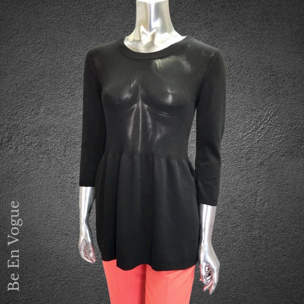 3/4 Sleeve Sheer Knit Top